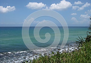 Shades of blue and green ocean at Burleigh Heads