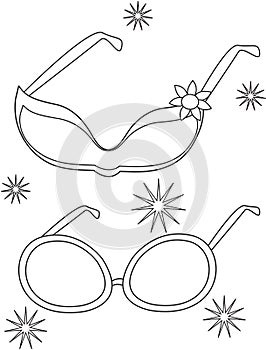 Shades coloring page