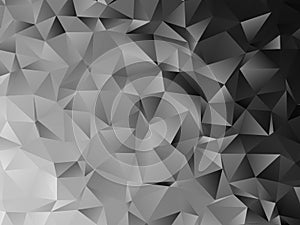 Shades of grey low poly background. Geometric vector illustration mosaic made of triangles
