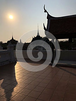 Shadow from architecture at the Ancient Siam