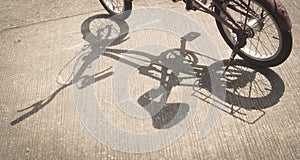 Shadow of bicycle