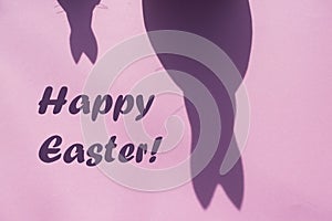 Shadow from a easter bunny, background