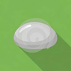 The shadow extends diagonally suggesting a light source from the top left