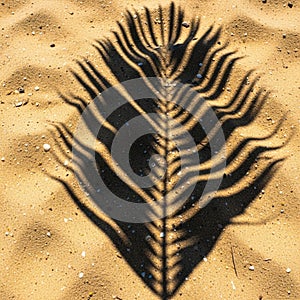 Emphasizing the contrast between the dark shadow and the bright