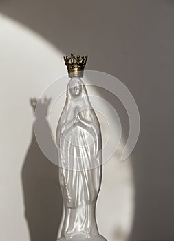 Shadow of the figure of the Virgin Mary photo