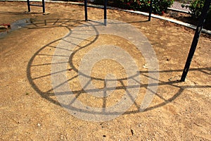 Shadow on ground at children play area
