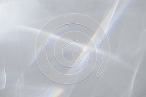 Shadow and light caustic effect on a white wall