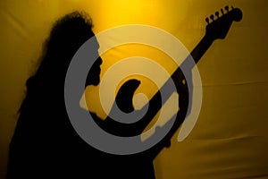 Shadow at look past canvases background.