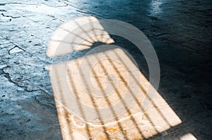 Shadow on the marble floor