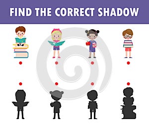 Shadow Matching Game for kids, Visual game for kid, find the correct Shadow, Instructional media, Connect the dots picture