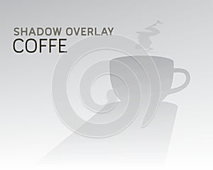 Shadow overlay coffe illustration window background