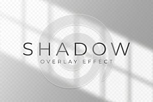Shadow overlay effect. Transparent soft light and shadow from window frame, natural lighting scene. Mockup of abstract transparent