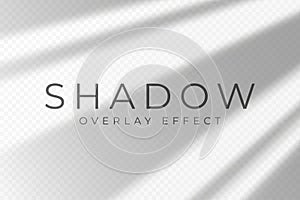 Shadow overlay effect. Transparent soft light and shadows in geometric shapes, natural lighting scene. Mockup of abstract