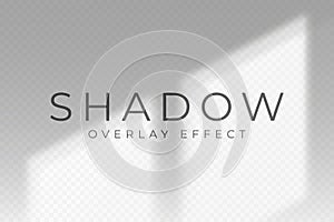 Shadow overlay effect. Transparent soft light and shadows in geometric shapes, natural lighting scene. Mockup of abstract