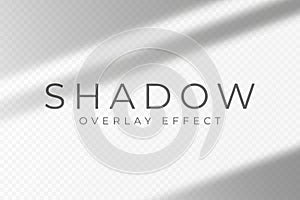 Shadow overlay effect. Transparent soft light and shadows in geometric shapes, natural lighting scene. Mockup of abstract