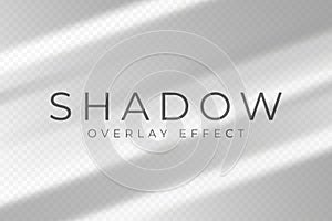 Shadow overlay effect. Transparent soft light and shadows in geometric shapes, natural lighting scene. Mockup of abstract