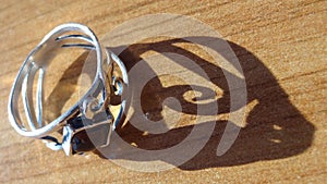 Shadow Ring on Wooden Plank