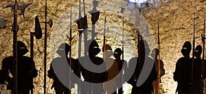 The shadow of soilders