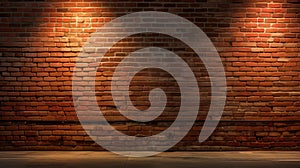 shadow spotlight brick wall