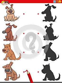 Shadow task with funny dogs characters