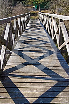 Shadows on bridge