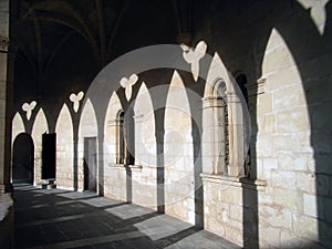 Shadows in the castle cloister - 2