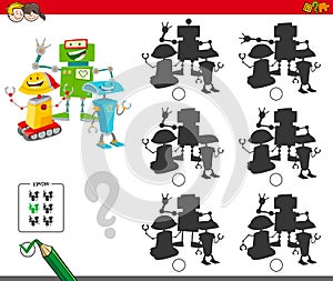 Shadows game with robot characters