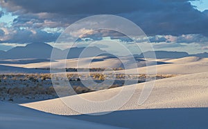 Shadows over dunes at White Sands National Park