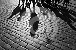 Shadows of people