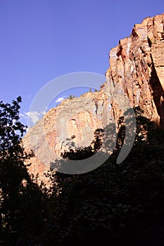 Shadows and steep cliff faces