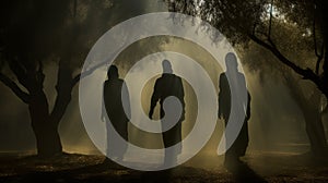 The Shadows Of Three Ghosts: A Biblical Drama In Olive Fog photo