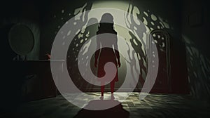 Shadowy Figure: A Realistic Yet Stylized Psychological Horror