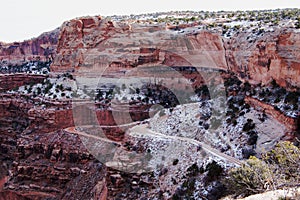 Shafer Canyon Road in the Island in the Sky section of Canyonlands National Park, Utah photo