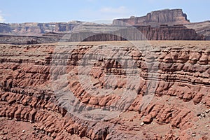 Shafer Canyon road near Colorado river in Canyonlands National Park, Utah