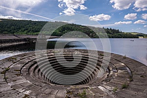 Shaft Spillway in the Ladybower Reservoir