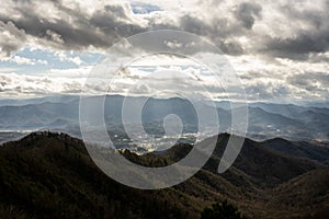 Shafts Of Light Over Bryson City