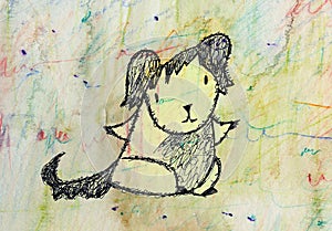 Shaggy Dog Whimsical Art