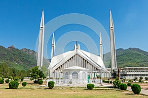 Shah Faisal Mosque in Islamabad, Pakistan.