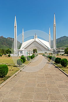 Shah Faisal Mosque in Islamabad, Pakistan.