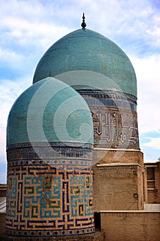 Ancient nercopolis Shah-i-Zinda. Islamic, ensemble. photo