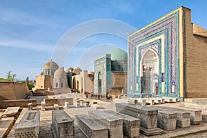 Shah-i-Zinda necropolis in Samarkand, Uzbekistan photo