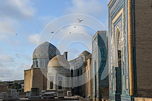 Shah-i-Zinda or Shohizinda The Living King in Samarkand, Uzbekistan,Central Asia