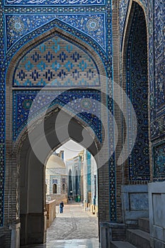 Shah-i-Zinda or Shohizinda The Living King in Samarkand, Uzbekistan,Central Asia