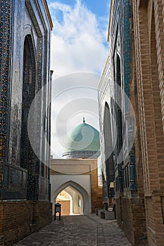 Shah-i-Zinda or Shohizinda The Living King in Samarkand, Uzbekistan,Central Asia