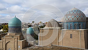 Shah-i-Zinda or Shohizinda The Living King in Samarkand, Uzbekistan,Central Asia