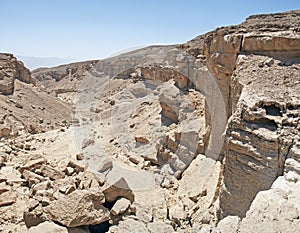 Shaharut dry stream in arava vally Judaean Desert, israel photo