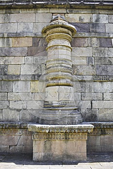 Shaher ki Masjid, back Pillar Close up view,UNESCO World Heritage Site, Gujarat, Champaner, India