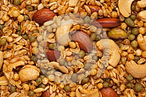 Shahi Mixture full-frame wallpaper, made with almonds, cashew, corn flakes, peanut.