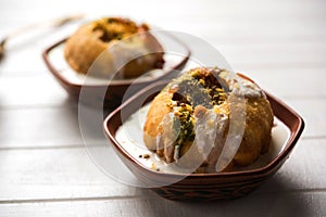 Shahi Raj Kachori is a popular chat item from India