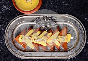 Shahi Tukda/Indian bread pudding